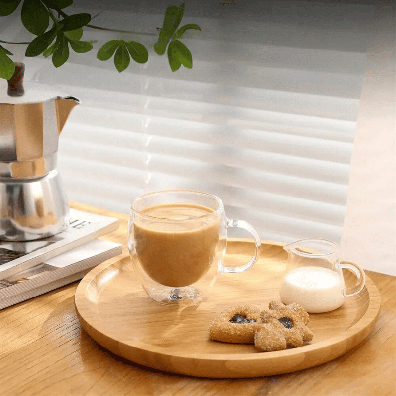 Caneca de Vidro Parede Dupla Cantinho do Café Chá