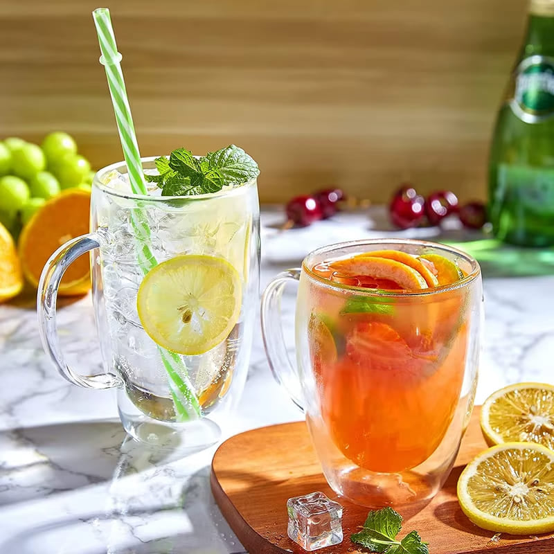 Caneca de Vidro Parede Dupla Cantinho do Café Chá