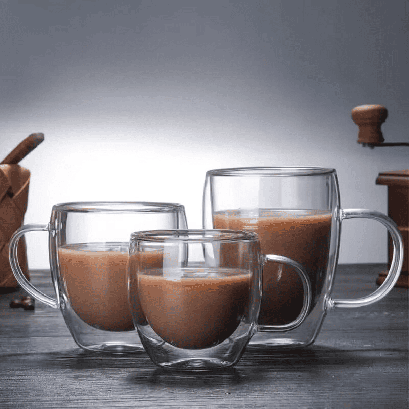 Caneca de Vidro Parede Dupla Cantinho do Café Chá