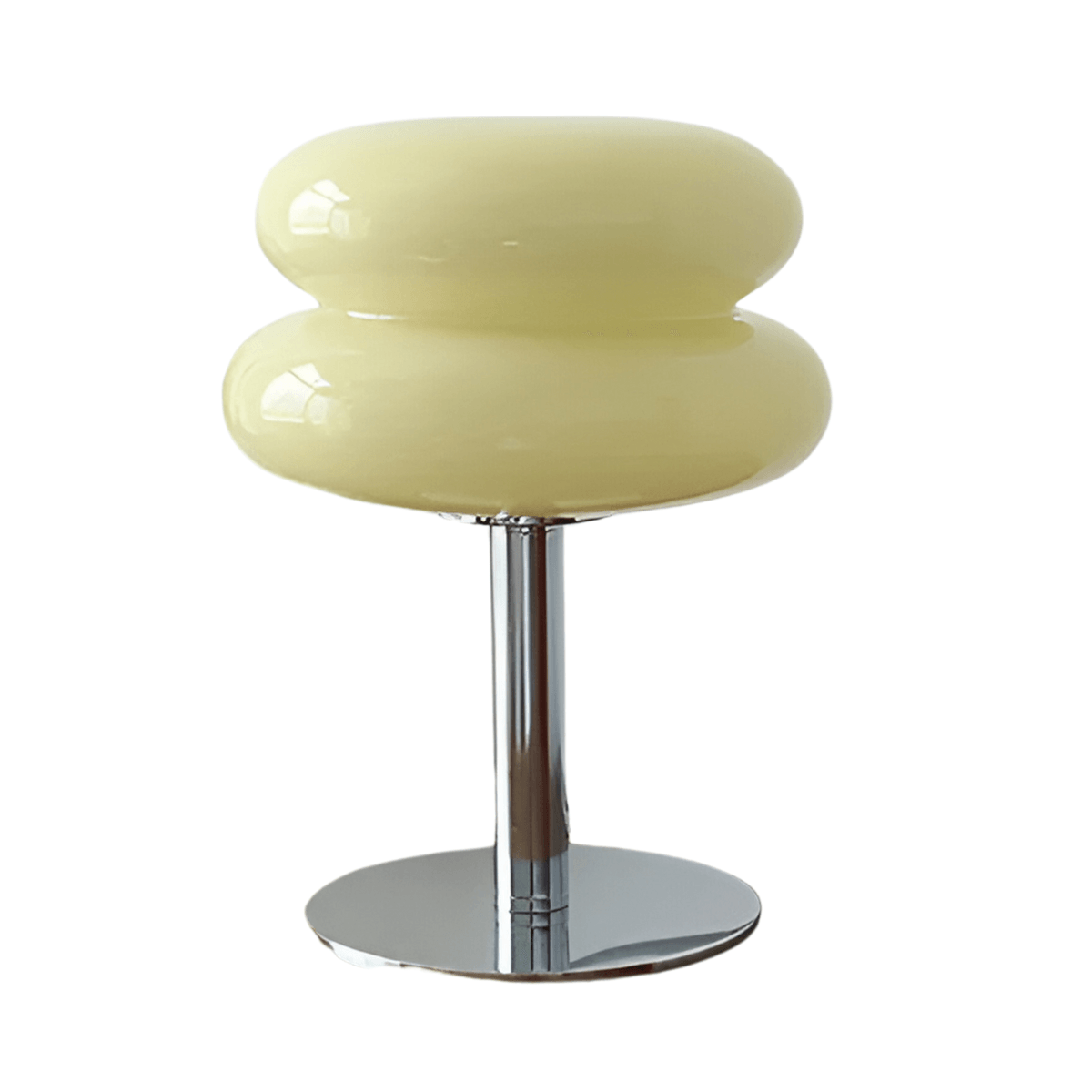 Luminária de Mesa Moderna em Vidro e Inox Crystaline