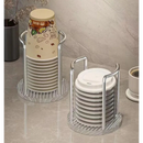 Suporte Organizador de Copos Descartáveis em Aço Inox e Acrílico