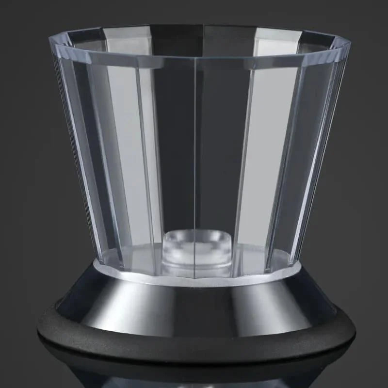 Meleira de Vidro Dispenser para Mel com Base de Aço Inox