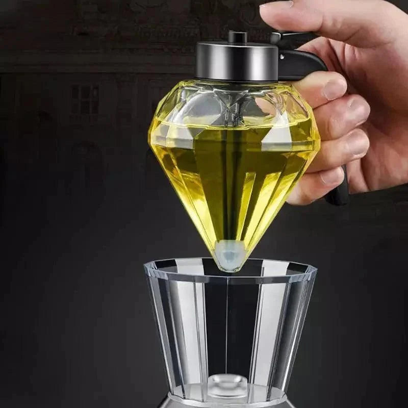 Meleira de Vidro Dispenser para Mel com Base de Aço Inox