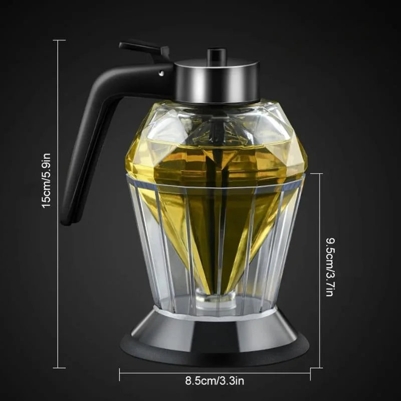 Meleira de Vidro Dispenser para Mel com Base de Aço Inox