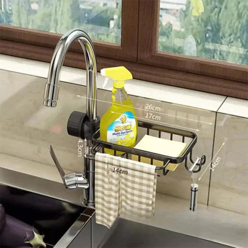 Organizador de Pia em Alumínio Porta Esponja para Cozinha