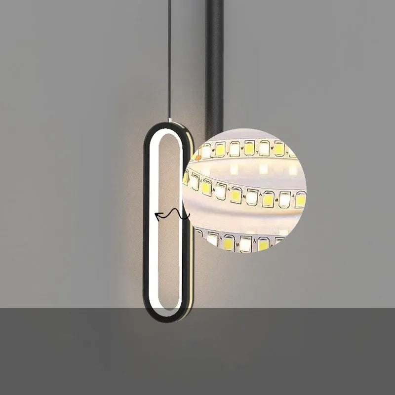Pendente LED Duplo Minimalista Duo Glow