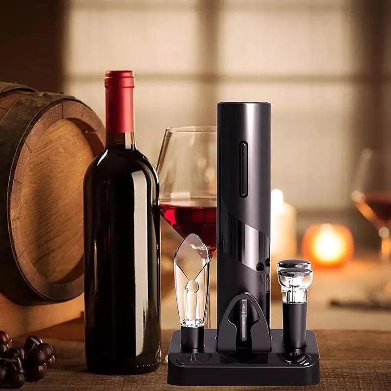 Abridor de Vinho Elétrico Recarregável com Design Sofisticado