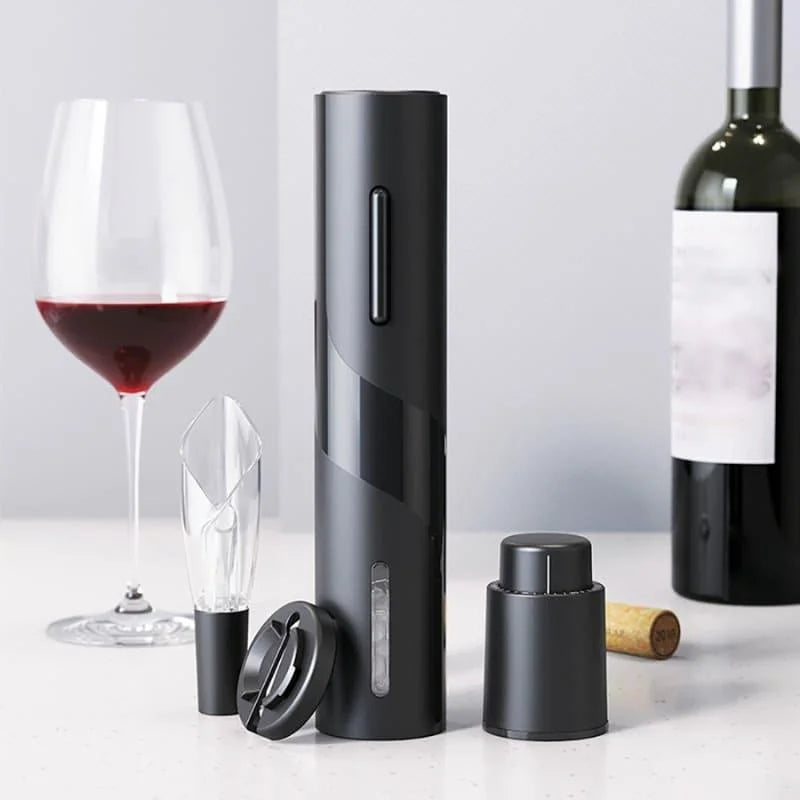 Abridor de Vinho Elétrico Recarregável com Design Sofisticado