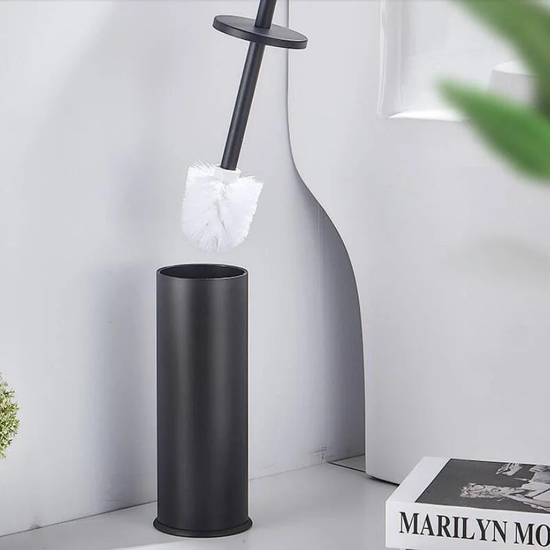 Escova Sanitária de Alumínio com Suporte para Banheiro