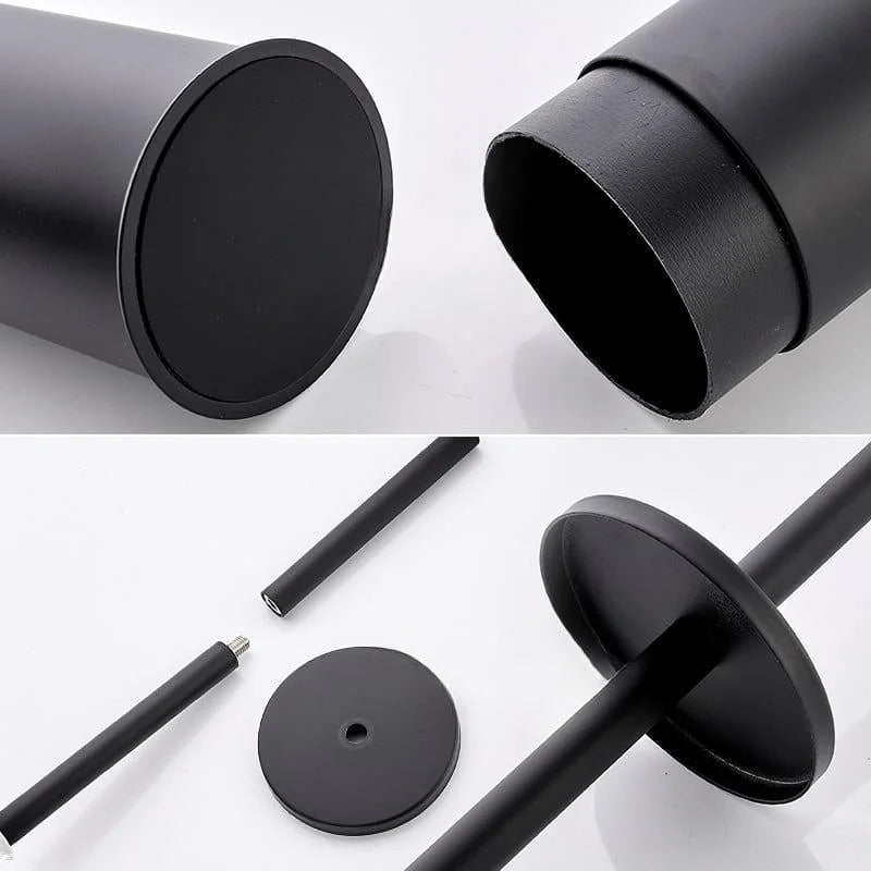 Escova Sanitária de Alumínio com Suporte para Banheiro