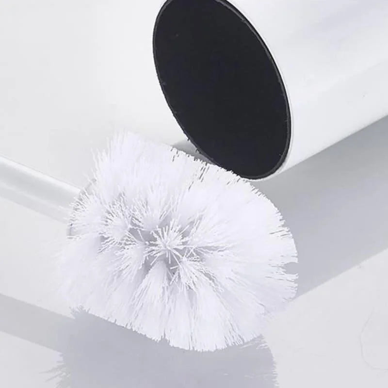 Escova Sanitária de Alumínio com Suporte para Banheiro