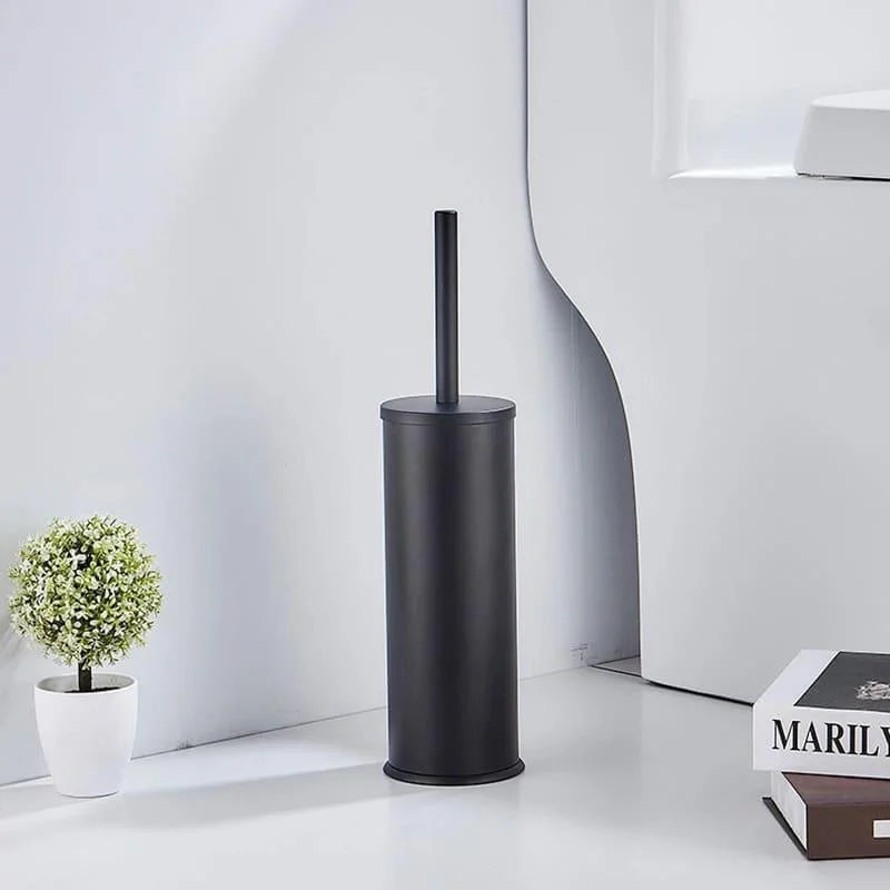 Escova Sanitária de Alumínio com Suporte para Banheiro