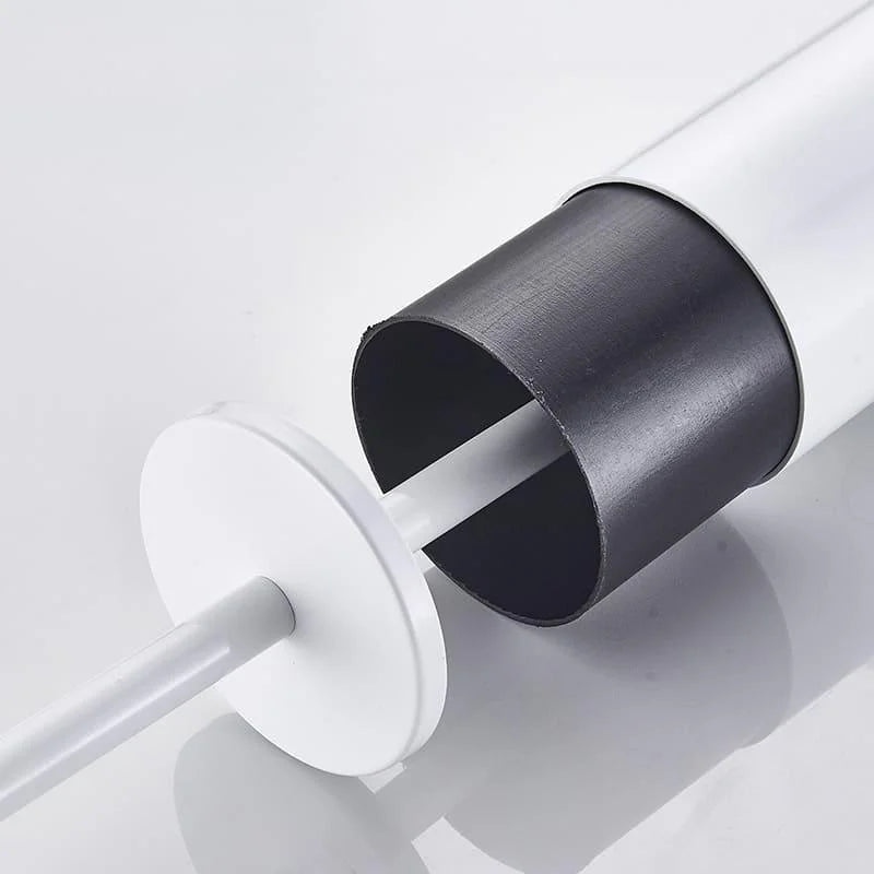 Escova Sanitária de Alumínio com Suporte para Banheiro