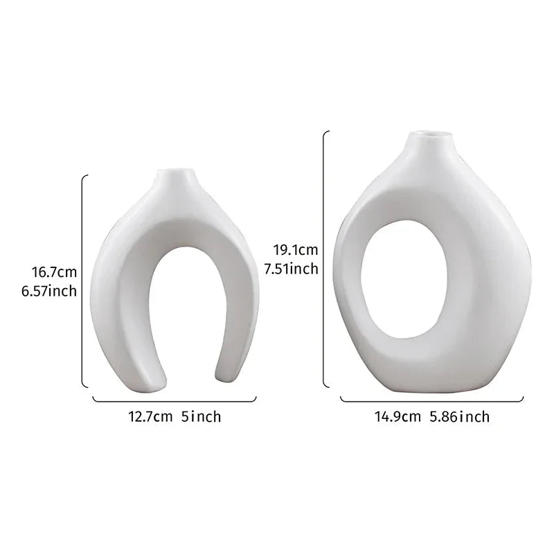 Conjunto com 2 Vasos Decorativos de Casal para Sala e Mesa
