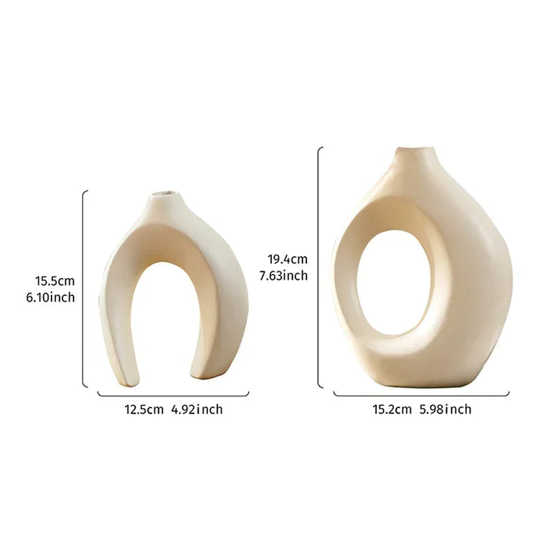 Conjunto com 2 Vasos Decorativos de Casal para Sala e Mesa