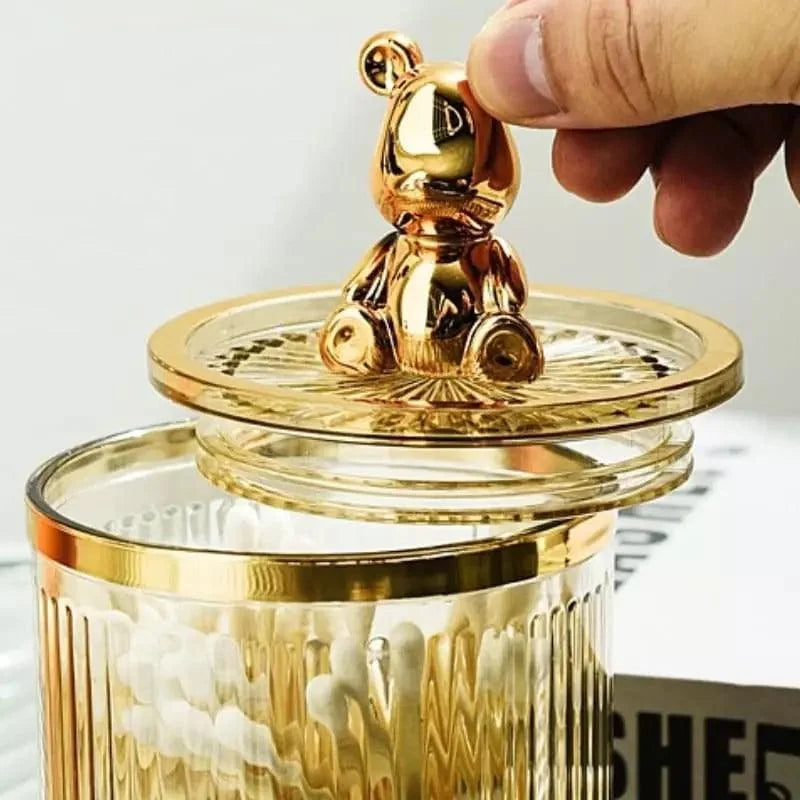 Organizador Porta Cotonete e Algodão Acrílico para Banheiro e Beleza