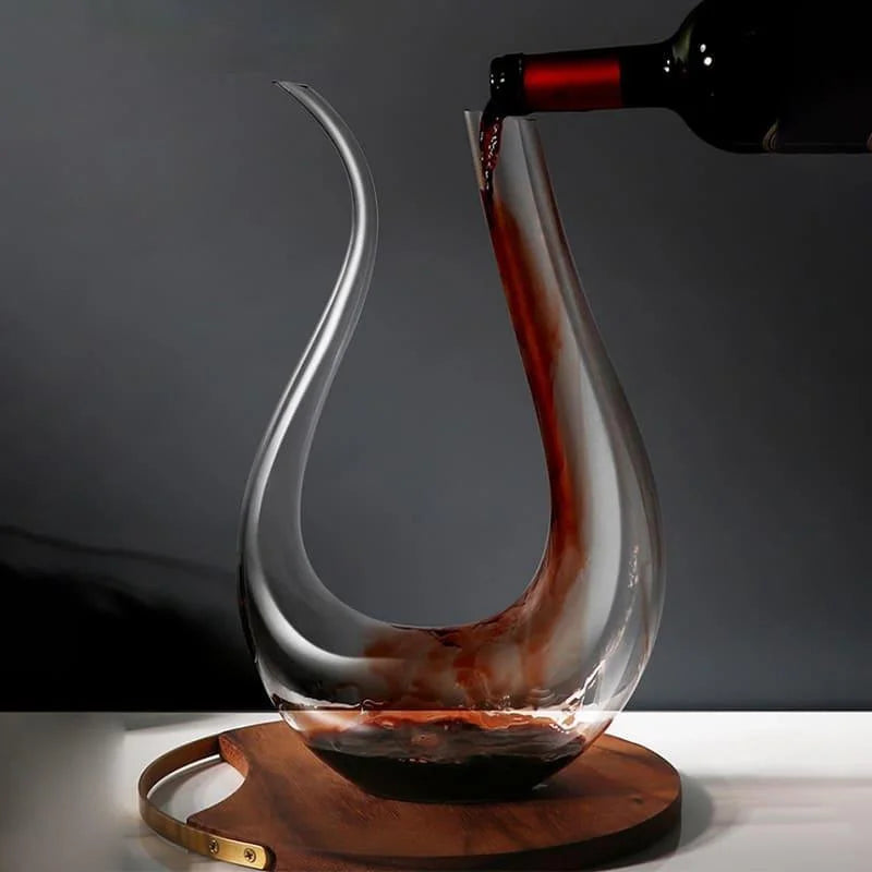 Decanter de Vinho de Vidro em Formato de Cisne 1500ml