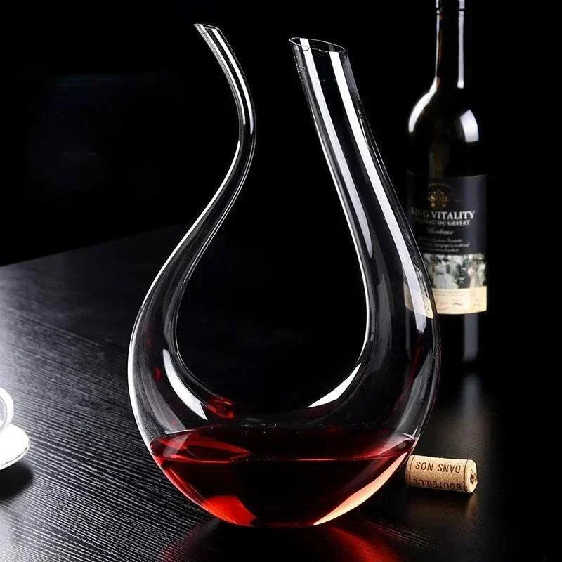 Decanter de Vinho de Vidro em Formato de Cisne 1500ml