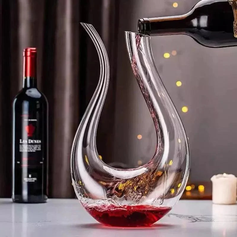 Decanter de Vinho de Vidro em Formato de Cisne 1500ml