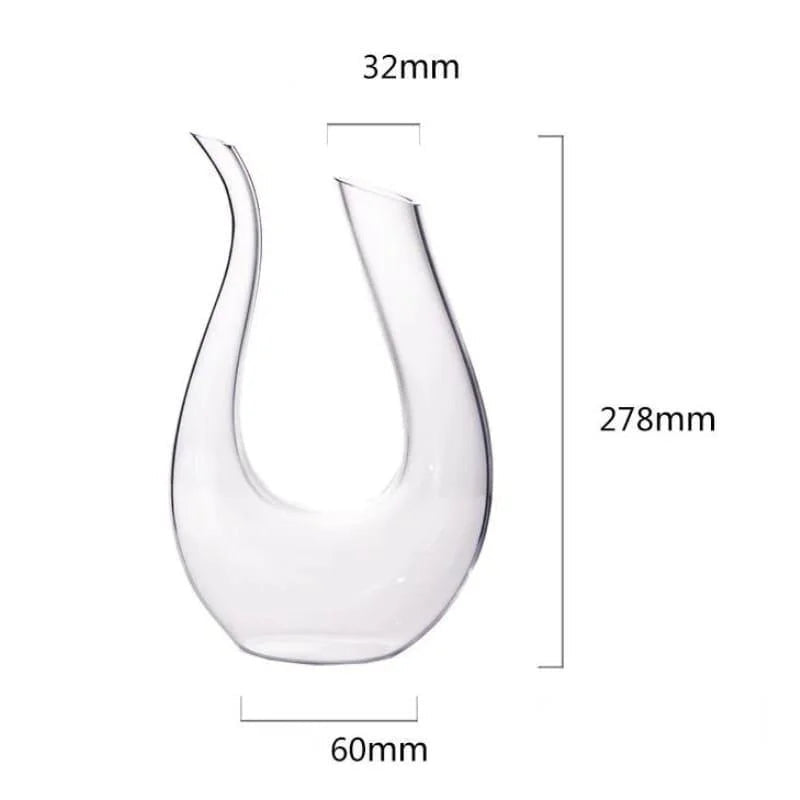 Decanter de Vinho de Vidro em Formato de Cisne 1500ml