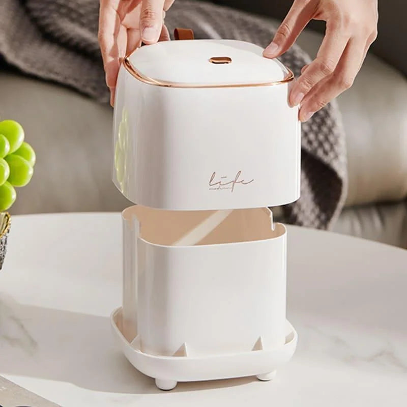 Lixeira de Mesa Automática com Sensor para Banheiro e Cozinha